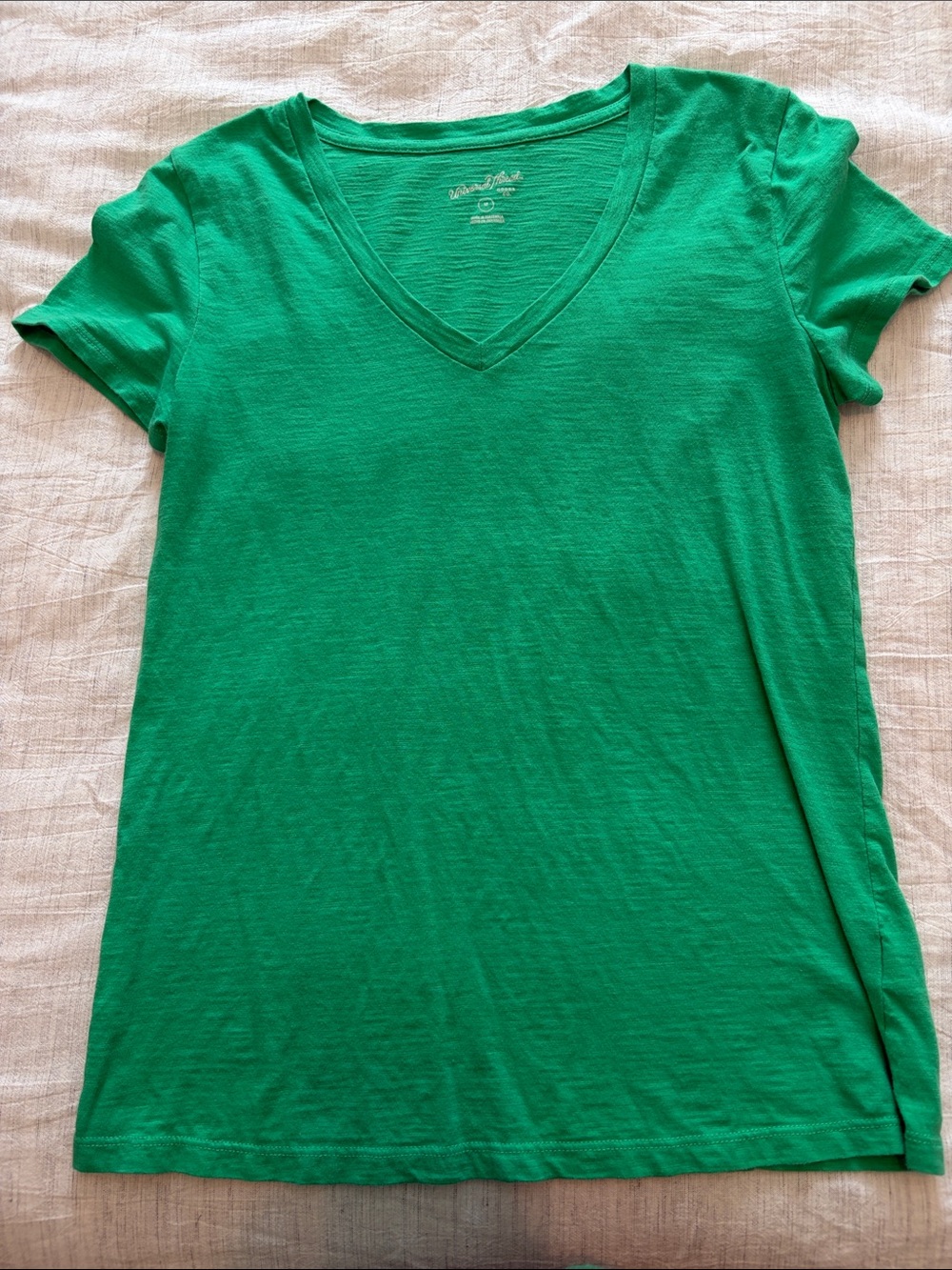 Women's Green V-Neck Tee